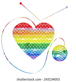  valentine knitted heart