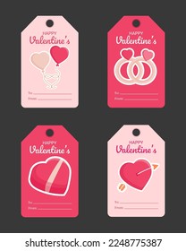 valentine label collection illustration design