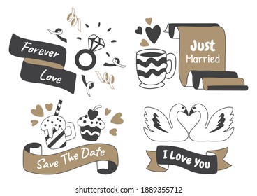 valentine label Vector Logo for banner, poster, flyer