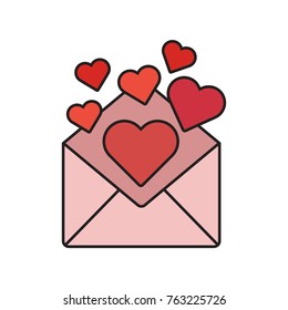 Valentine letter envelope