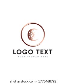 The Valentine letter type C logo template, Vector logo for business and company identity 