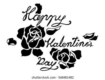 Valentine lettering background.