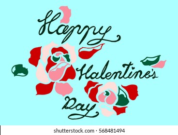 Valentine lettering background.
