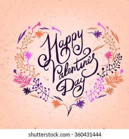 Valentine Lettering vector