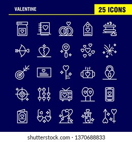 Valentine Line Icons Set For Infographics, Mobile UX/UI Kit And Print Design. Include: Bottle, Medicine, Love, Valentine, Romantic, Book, Love, Valentine, Icon Set - Vector