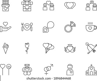Valentine Line Style Icon set