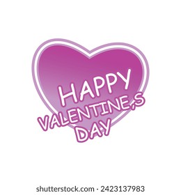 Diseño de logotipo de San Valentín concepto simple Vector Premium