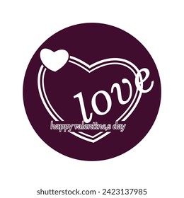 Valentine logo design simple concept Premium Vector