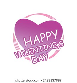 Valentine logo design simple concept Premium Vector