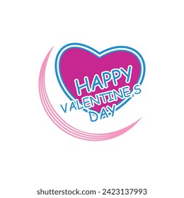 Valentine logo design simple concept Premium Vector