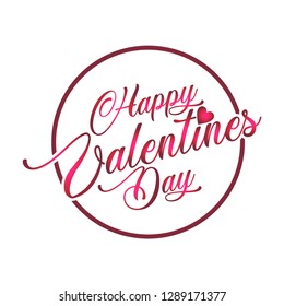 valentine logo emblem vector with circular shape