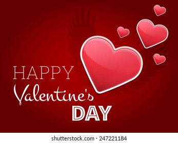 Valentine Love Background with Heart Shape