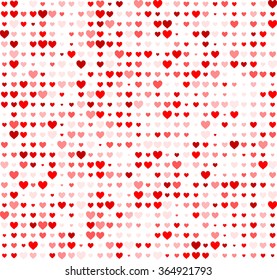 Valentine love background with hearts. Vector paper illustration.