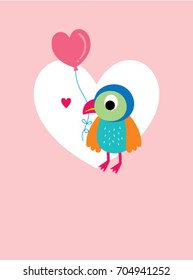 valentine love bird vector