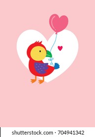 valentine love bird vector