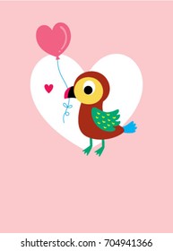 valentine love bird vector