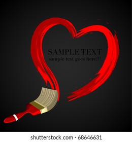 valentine love concept, red heart shape frame for text