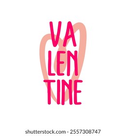 The "Valentine Love Cute Craft Typography Design" is a playful and heartwarming creation that combines charming typography with sweet, love-themed elements.