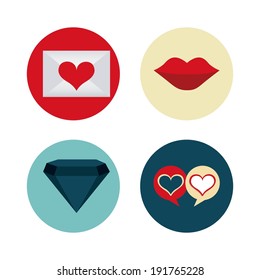 Valentine Love design over white background, vector illustration