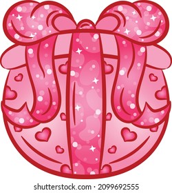 Valentine love gift drawing sticker