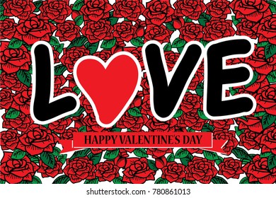 Valentine Love greeting card.