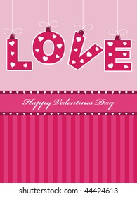 valentine love greeting card with message
