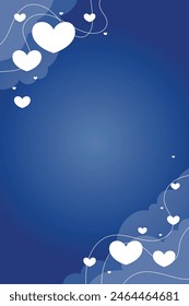 Fondo del corazón del amor de San Valentín, diseño del Vector