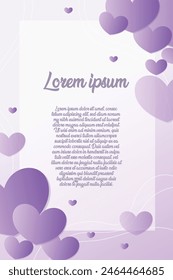 Valentine love heart background, vector design