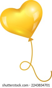 Valentine love heart realistic balloon