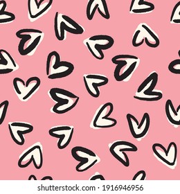 Valentine Love Heart Seamless Pattern. Vector illustration. Great for valentines, weddings, birthday, party, gift wrapping, wallpaper, textile and scrapbook 
