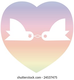 Valentine love heart shape