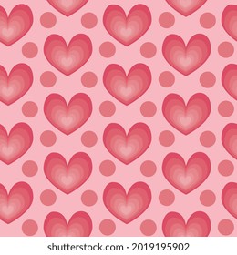patrón fluido de corazones de amor de valentía