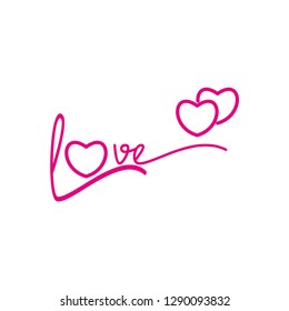 Valentine love icon vector flat trendy