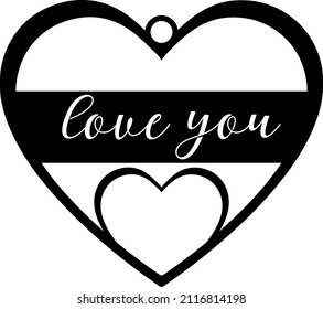 valentine love laser cut svg design 