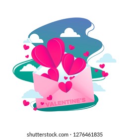 valentine love letter illustration