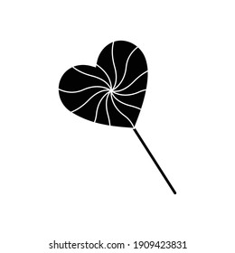 Valentine Love Lollipops Solid Icon