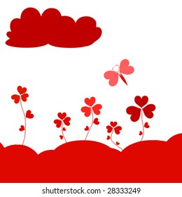 valentine love nature hearts shape illustration