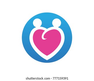 valentine love people logo and symbols