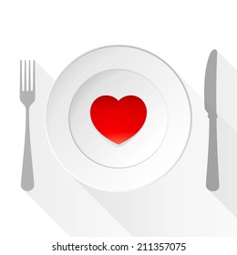 Valentine Love Plate