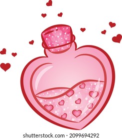Valentine love potion drawing sticker