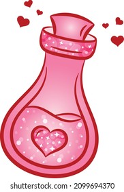 Valentine love potion drawing sticker