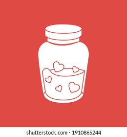 Valentine Love Potion Glyph Icon