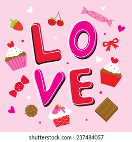 Valentine Love Sweetheart Cute Cartoon Vector