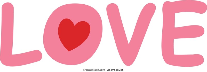 Valentine love text icon.
Isolated love word letters typography vector.
Good for card,poster, banner, leaflet .
Transparent background.
