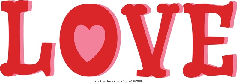 Valentine love text icon.
Isolated love word letters typography vector.
Good for card,poster, banner, leaflet .
Transparent background.
