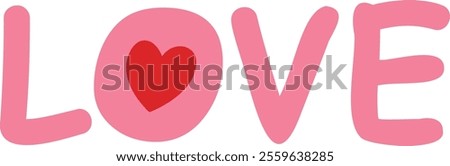 Valentine love text icon.
Isolated love word letters typography vector.
Good for card,poster, banner, leaflet .
Transparent background.
