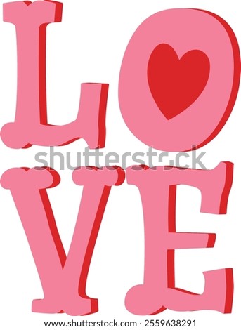 Valentine love text icon.
Isolated love word letters typography vector.
Good for card,poster, banner, leaflet .
Transparent background.
