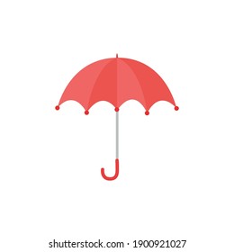 Valentine Love Umbrella Vector Icon