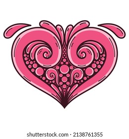 Dibujo de mano del vector de amor de Valentine