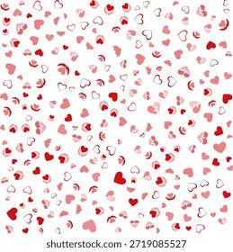Amor de San Valentín y patrón de corazón romántico de Vector